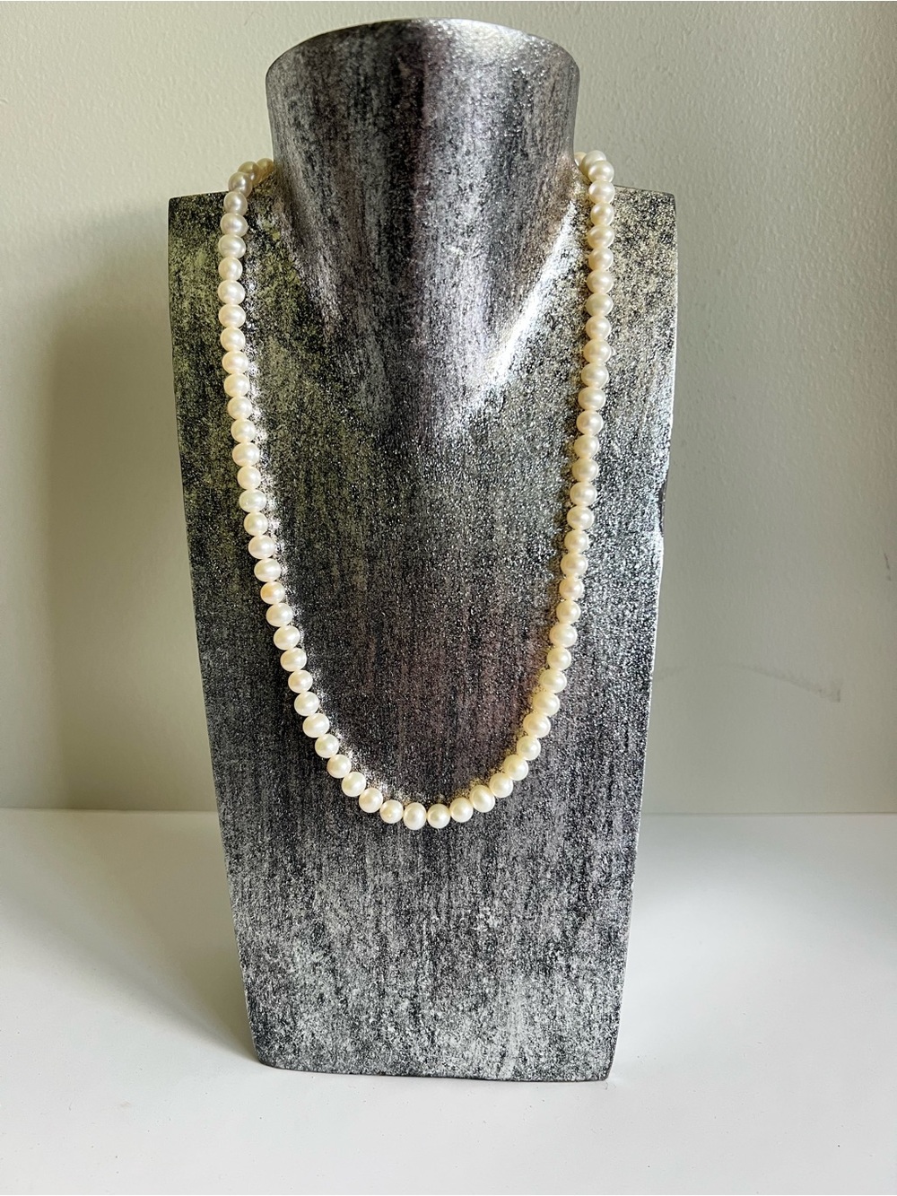 Lustrous Freshwater White Pearl Strand Necklace - 18”- NWT